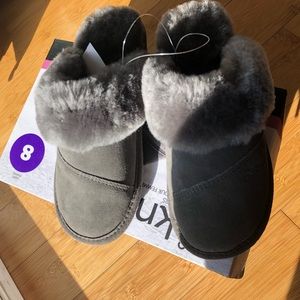 Sheepskin home slippers for colder times
